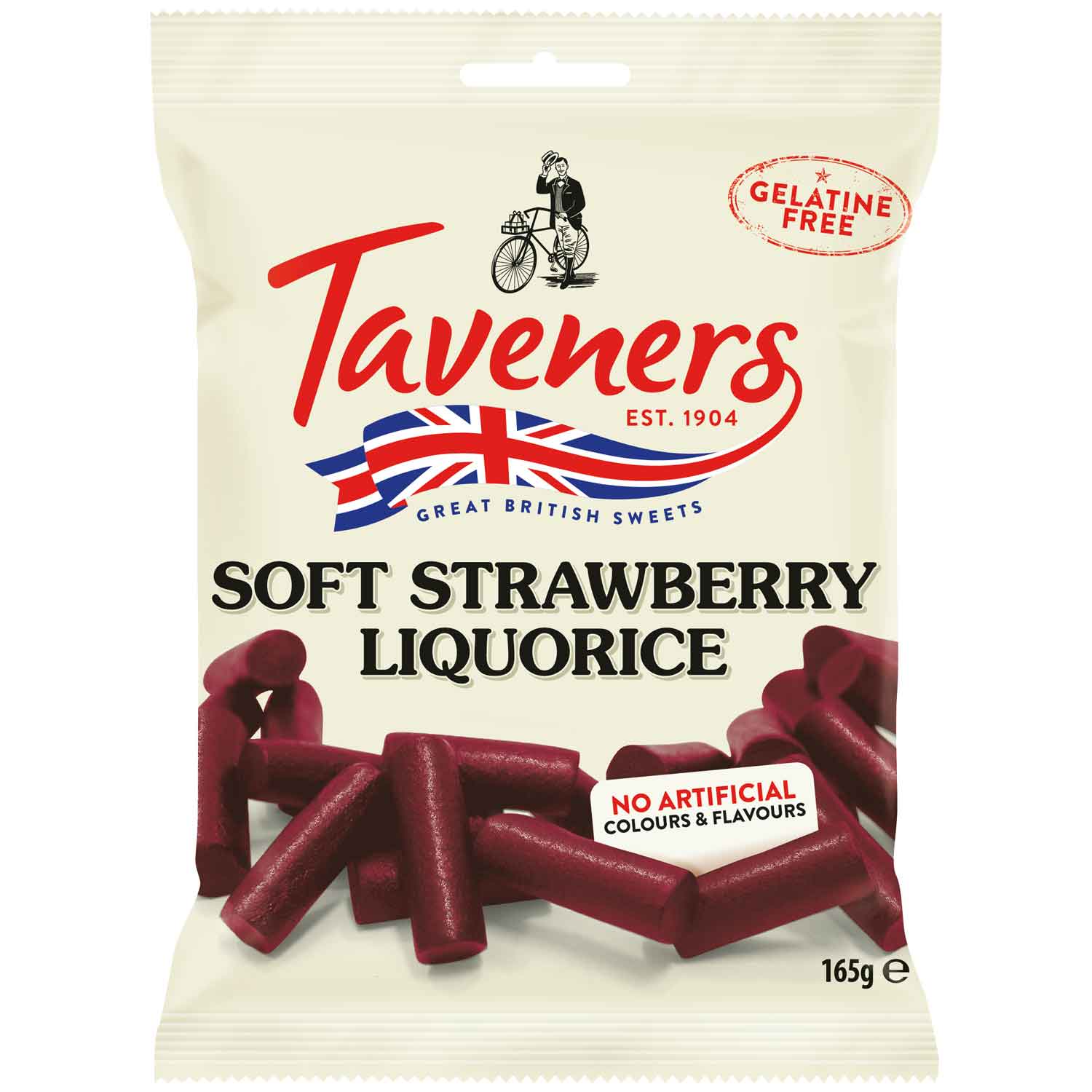 Taveners Soft Strawberry Liquorice 165g